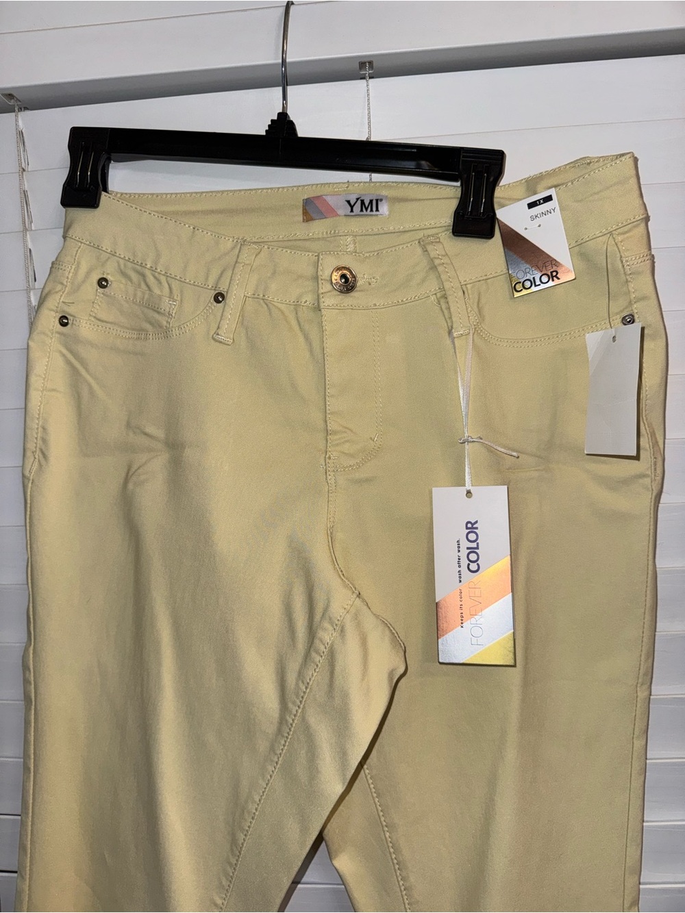 YMI Pale Yellow Skinny Chinos